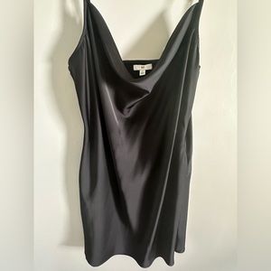 B.P. Black satin cowl neck minidress